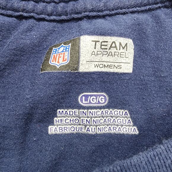 NFL Team Apparel Top Womens L Blue Seattle Seahawks Scoop Neck Tee Football - Picture 4 of 8